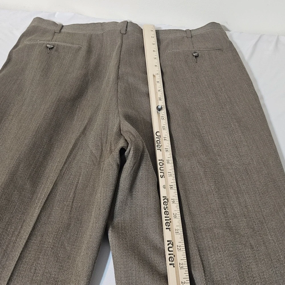 Brooks Brothers Dress Pants Mens 38x33 346 Pleated Cuffed 100% Worsted Wool EUC